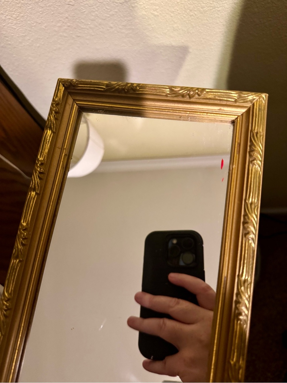 Gold Rectangular Wall Mirror - Picture 2 of 3